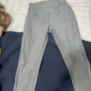 ALO Yoga Light Gray High-Waist Seamless Leggings